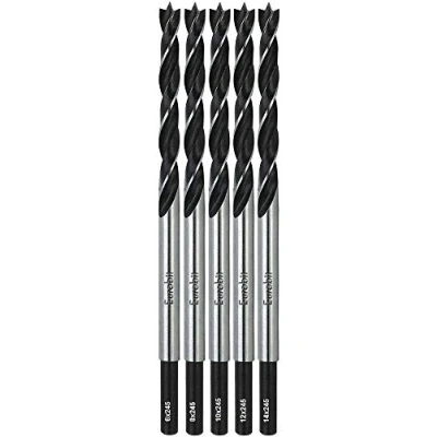 Afbeelding van Eurobit 0708 set met 5 lange houtboren 6 8 10 12 14 x 245 mm