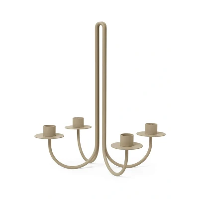 Afbeelding van Ferm LIVING Sway kandelaar 30 cm Beige