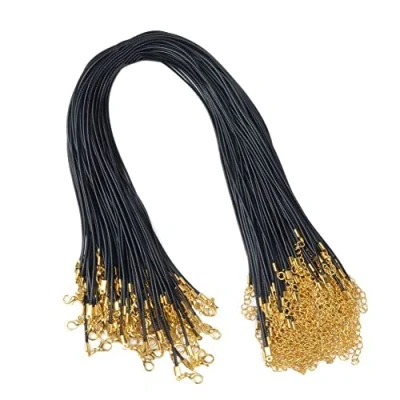 Afbeelding van Wudaizhi Wax Koord Kettingen Ketting 20 stks Gevlochten Imitatie Lederen Touw Met Gouden Kreeft Voor Diy Sieraden Maken