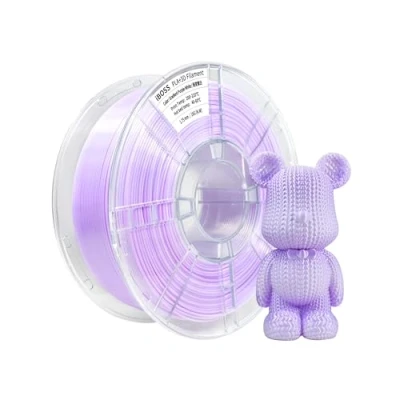 Afbeelding van iBOSS PLA+ filament, durable hard gradient filament silk 3D printer material 1.75mm1KG high speed strength non blocking bubble free purple white