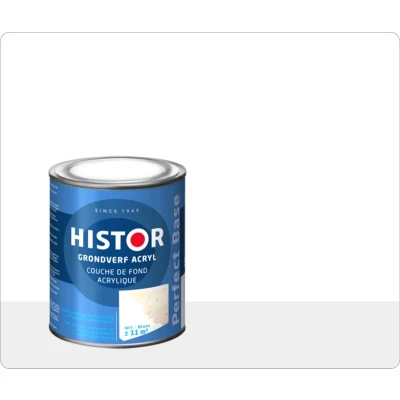 Afbeelding van histor perfect base grondverf acryl wit 0.75 ltr