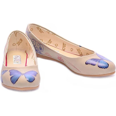 Afbeelding van GOBY Vlinder Ballerinas Flats Hoge kwaliteit Handmade Meisjesprint Maat 38