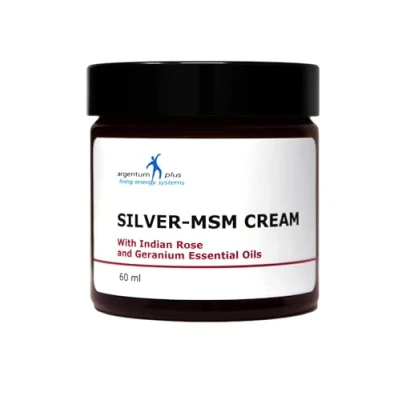Afbeelding van Zilver MSM Crème met Indische roos en Geranium essentiële oliën 60 ml