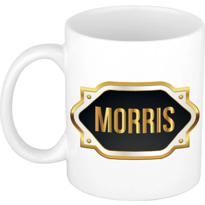 Afbeelding van Morris Naam / voornaam kado beker mok met embleem mokken