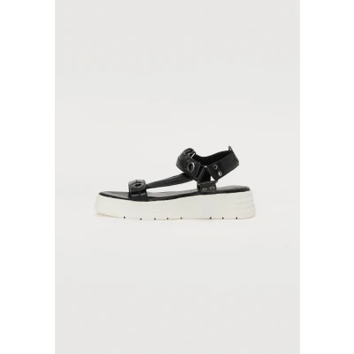 Afbeelding van Marco Tozzi Sandalen met plateauzool, Dames, Maat: 41, Black Schoenen