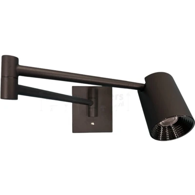 Afbeelding van Wandlamp Picchio Zwart Zwenkarm LED 5.4 Watt incl. Touchdimmer