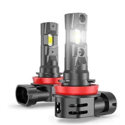 Afbeelding van H11 witte led mistlampen, 6500 K, 12 V, 50 W, 6000 lm, H8 LED, Canbus, voor auto, dim en grootlicht, 2 stuks.