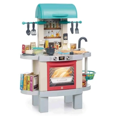 Afbeelding van Chicos 85104 Keukenspeelgoed, 2 in 1, fotochromatisch systeem met echt kookeffect, licht en geluid, verandert een grill eenvoudige montage, ideaal voor kinderen van 3 tot 5 jaar