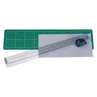Afbeelding van Snijliniaal Alco met mat 38x10cm snijvlak tot 33cm