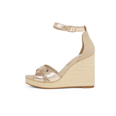 Afbeelding van Tommy Hilfiger Sandalen met sleehak, Dames, Maat: 41, Gold Schoenen