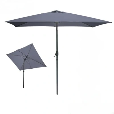 Afbeelding van PARASOL 2X3MTR KANTELGRIJS MAT ALUMINIUM WALVIS STAAL