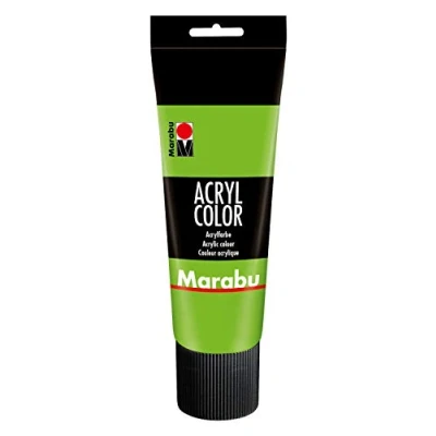 Afbeelding van Marabu 12010025282 acryl kleur bladgroen 225 ml, romige acrylverf op waterbasis, sneldrogend, lichtecht, waterbestendig, voor aanbrengen met kwast en spons canvas, papier hout