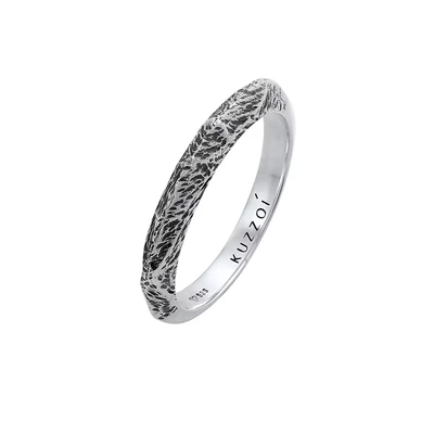 Afbeelding van Kuzzoi USED LOOK Ring, Heren, Maat: 62, Grau