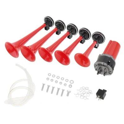 Afbeelding van 125db 12V 5 DIXIE Trompet Muzikale Auto Luchthoorn Hertogen van Hazzard General Lee met Compressor voor Truck Boot Bus