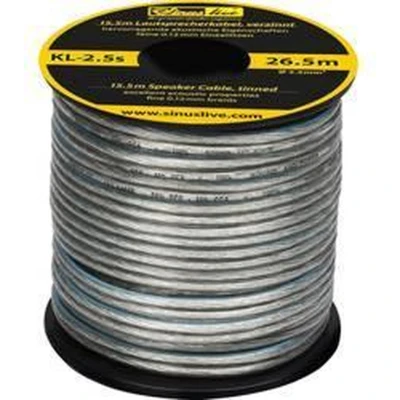 Afbeelding van Sinuslive KL 2,5S Luidsprekerkabel 1 x 2.50 mm² Zilver 15.5 m