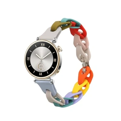Afbeelding van kwmobile horlogebandje geschikt voor Huawei Watch GT4 41mm armband Siliconen horloge of activity tracker bandje Smartwatch polsband In meerkleurig