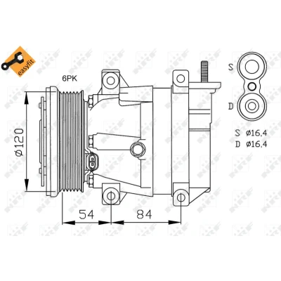 Afbeelding van Compressor, airconditioning NRF 32484