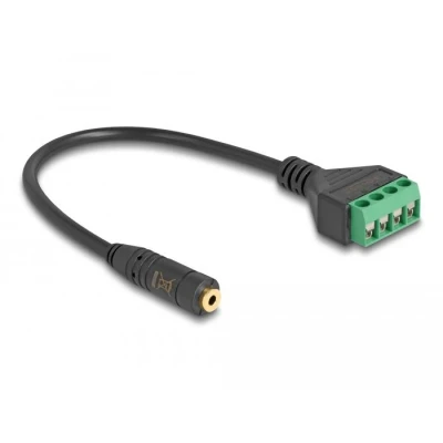 Afbeelding van Delock Kabel Klinkenbuchse 2,5 mm 4 Pin zu Terminalblock Adapter 20 cm