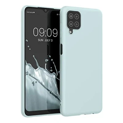 Afbeelding van kwmobile telefoonhoesje compatibel met Samsung Galaxy A12 hoesje Zachte case voor smartphone Back cover in cool mint