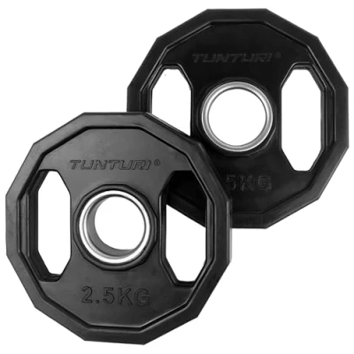 Afbeelding van Tunturi Olympische Halterschijf Halter gewichten 2x 2,50 kg 50mm Rubber