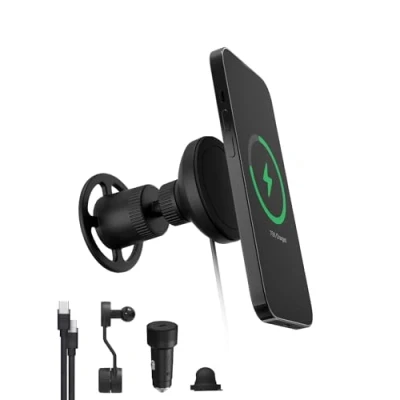 Afbeelding van Mophie Snap+ Draadloze Autolader 15W Zwart