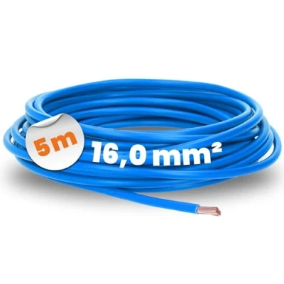 Afbeelding van 5 meter Lapp 4520026 H07V K 16,0 mm² blauw I bedradingskabel kernkabel flexibel PVC enkeladerig meeraderig 16mm2 bedrading