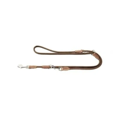 Afbeelding van HUNTER Round and Soft Hunting Verstelbare hondenriem voor honden, rond, leer, zacht, robuust, 1,0 x 200 cm, bruin