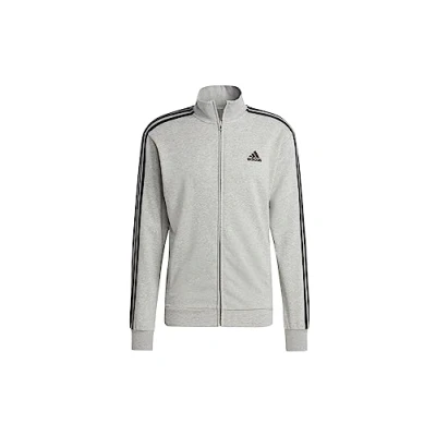 Afbeelding van adidas Heren Basic 3 Stripes French Terry Track Suit, Medium Grey Heather/Black, S