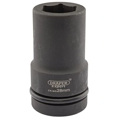 Afbeelding van Draper Expert Hi Torq zeskant diepbedsteeksleutel 1 inch vierkante aandrijving 28 mm
