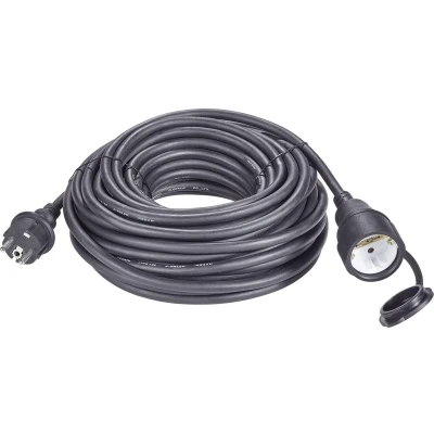 Afbeelding van Renkforce 1384363 Stroom Verlengkabel 16 A Zwart 10.00 m H07RN F 3G 1,5 mm²
