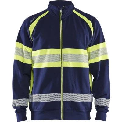 Afbeelding van Blaklader High Vis sweater 3551 1158 Marine/High Geel M