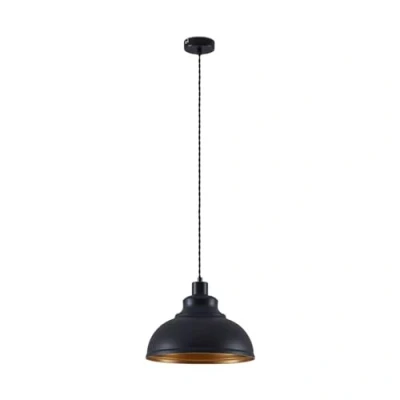 Afbeelding van Lindby hanglamp &#039;Albertine&#039; (vintage) in Zwart uit overige metaal o.a. voor woon / eetkamer Pendellamp, hangverlichting, eettafel lamp