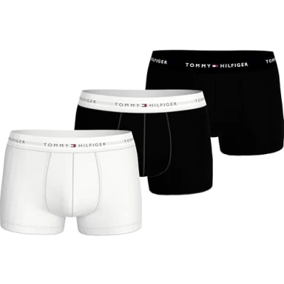 Afbeelding van Tommy Hilfiger Signature Trunk 3 PACK Onderbroeken, Heren, Maat: XXL, White/black