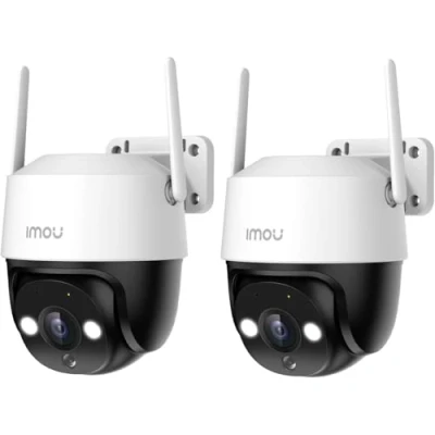 Afbeelding van Imou 2 stuks 2K bewakingscamera voor buiten, met AI persoons /voertuigherkenning, 360 PTZ WLAN camera volledig gekleurd nachtzicht, automatische tracking, weg audio, sirene, IP66