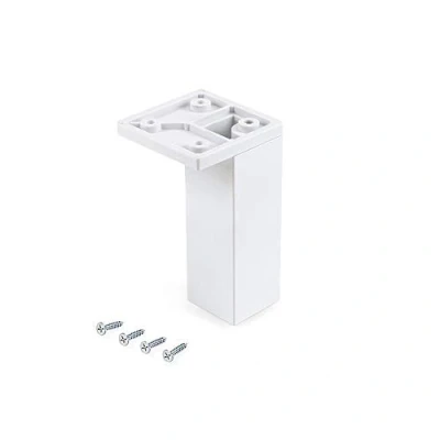 Afbeelding van Emuca Voet voor meubels, hoek, verstelbaar 100 110 mm, Kunststof, Wit, 4 st.