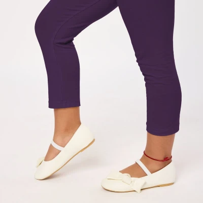 Afbeelding van Merry Style MS MS10 131 LE Meisjes 2Pack Leggings Sport Vrijetijdsbroek Lang Viscose Sporbroek Yogabroek Pruim 134