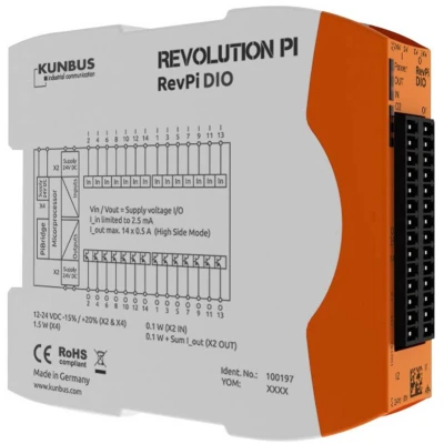 Afbeelding van Revolution Pi by Kunbus RevPi DIO PR100197 PLC uitbreidingsmodule 24 V
