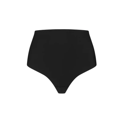 Afbeelding van Bye Bra Sculpting Mid Waist String, Lasergesneden Randen, Siliconen Strips, Shapewear Voor Dames, Zwart, L