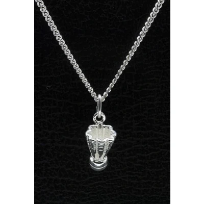 Afbeelding van Zilveren Badminton shuttle ketting hanger