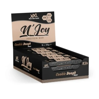 Afbeelding van XXL Nutrition N&#039;Joy Protein Bar 15 Pack Eiwitrepen &amp; snacks, Proteïne repen Smeuïge Eiwit Reep én Hoog in Cookie Dough