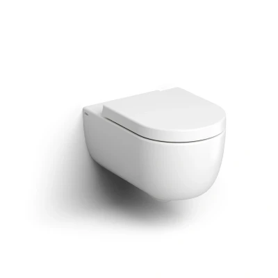 Afbeelding van Clou Hammock Wandtoilet Versie 56 Onepack Incl Zitting Deksel En Soft Closing Quick Release Systeem Wit Mat Keramiek 36.8x56x37.5cm