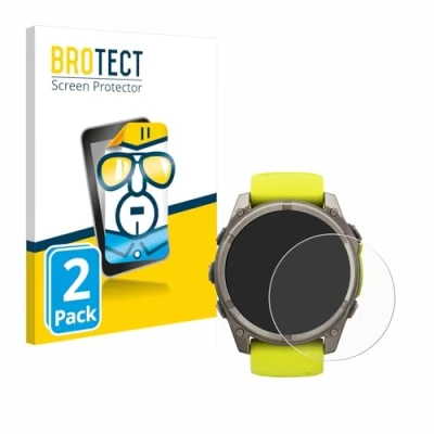 Afbeelding van BROTECT Screenprotector voor Garmin Fenix 8 Solar (51 mm) Folie Beschermfolie transparant (2 Stuks)