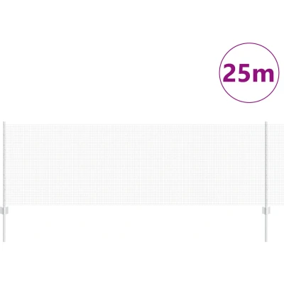 Afbeelding van vidaXL Gelast Draadhek met 11 U palen Zilver 0.8x25 m Staal