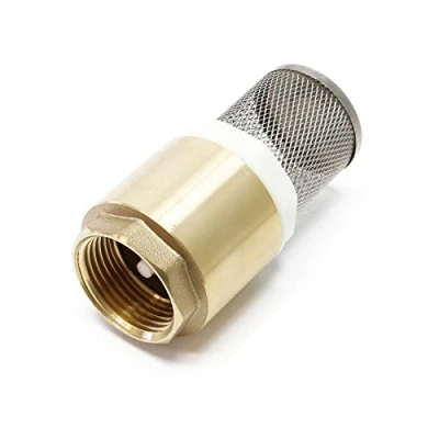 Afbeelding van Messing voetventiel met terugslagklep, zuigkorf van rvs, voor zuigslang DN25 (1&quot;) 33,70 mm
