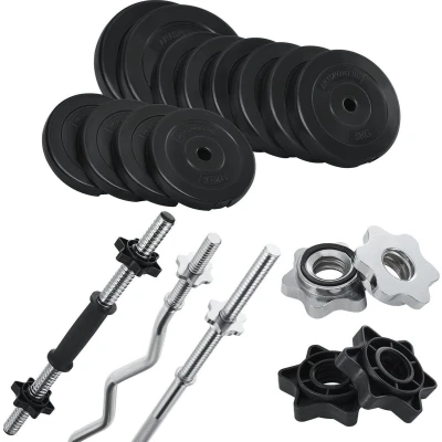 Afbeelding van Halterset 3 in 1 / 60kg halterstang
