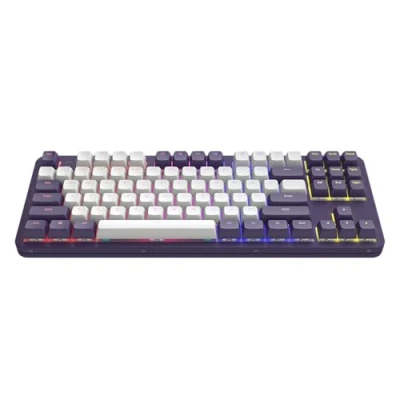 Afbeelding van Dark Project ALU87A Mechanisch Gaming Toetsenbord ANSI (ENG) Violet/Wit