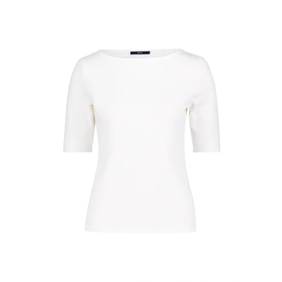 Afbeelding van zero MIT Uboot Ausschnitt Tshirt basic, Dames, Maat: 34, Offwhite