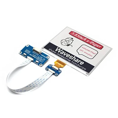 Afbeelding van Waveshare 5.83inch e Ink Display Hat V2 for Raspberry Pi 648x480 Resolution Red Black White Three Color Paper Screen with Embedded Controller SPI Interface Pi/Jetson Nano/Arduino/STM32
