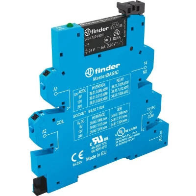 Afbeelding van Finder 39.01.8.230.0060 Koppelrelais 230 V/AC 6 A 1x wisselcontact 1 stuk(s)