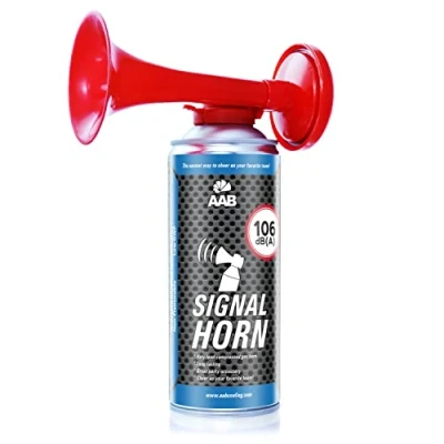 Afbeelding van AABCOOLING Signal Horn 106 dB(A) Trompet Luchthoorn met Compressed Tot 120 korte signalen, voetbalfanartikel niet brandbaar gas, Persluchthoorn, Handheld Luchthoorn, Feestjes, Sportevenementen